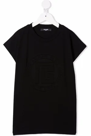 Balmain Robe à logo embossé