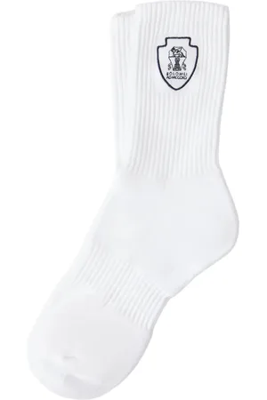 Brunello Cucinelli Chaussettes à logo brodé