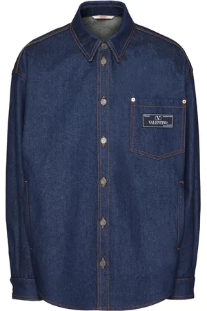 VALENTINO GARAVANI Chemise en jean à patch logo