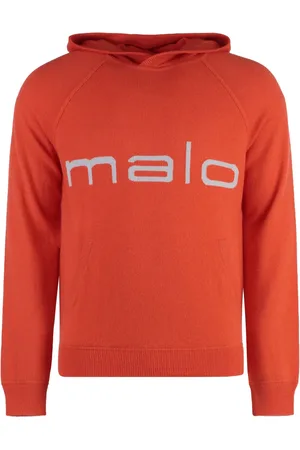 Malo Hoodie à logo intarsia