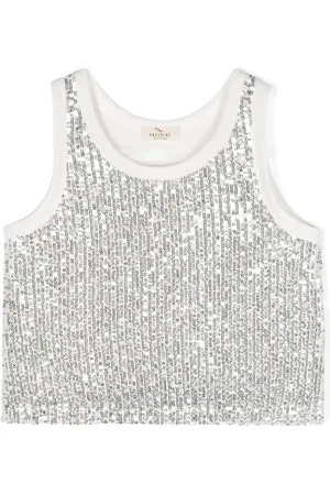 Le pandorine T-shirt crop à sequins