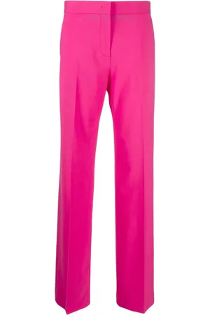 Msgm Pantalon ample en laine à taille haute