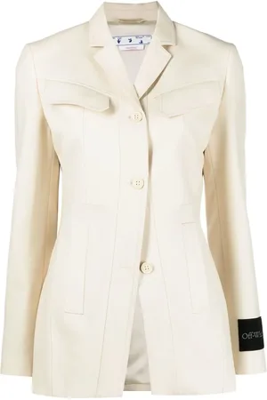 OFF-WHITE Blazer en laine à simple boutonnage