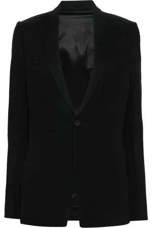 Rick Owens Blazer boutonné à revers crantés