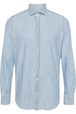 ELEVENTY Chemise en chambray à boutonnière