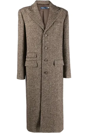 Ralph Lauren Trench en laine à motif de chevrons