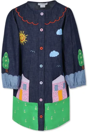 Stella McCartney Robe sans manches à appliqué basse-cour