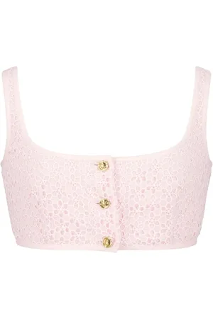 Giambattista Valli Haut crop en dentelle brodée