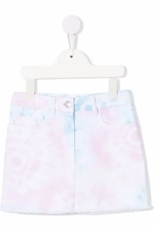 Chiara Ferragni Jupe en jean à imprimé tie dye