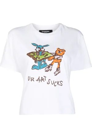 DOMREBEL Ur Art Sucks print T-shirt