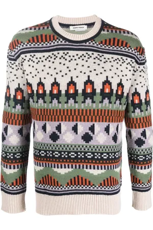 HENRIK VIBSKOV Pull en maille intarsia à manches longues