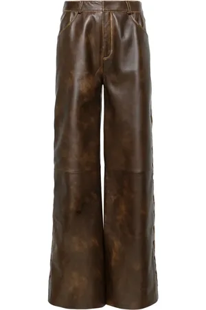 arma leder Pantalon ample Nisida en cuir