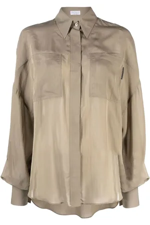 Brunello Cucinelli Blouse à effet de transparence
