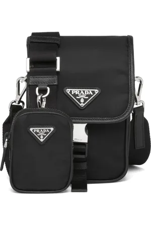Prada Sac porté épaule Re-Nylon bordé de cuir Saffiano