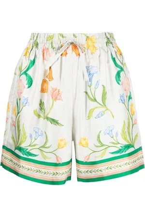 Casablanca Short en soie à fleurs