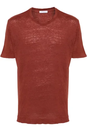 Boglioli T-shirt en lin à col rond