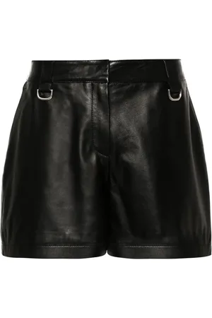 OFF-WHITE Short en cuir à taille haute