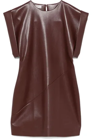 Serafini Robe courte en cuir artificiel