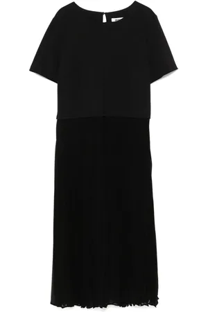 DKNY Robe mi-longue à détails plissés