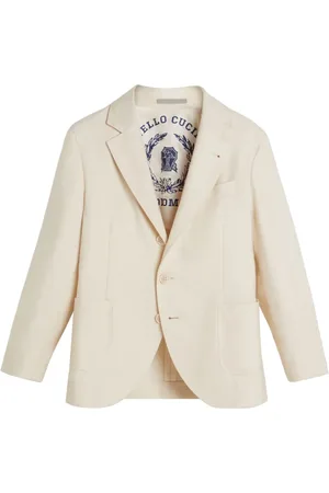 Brunello Cucinelli Blazer en lin à simple boutonnage
