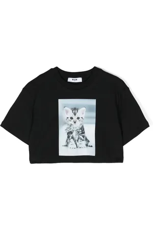Msgm T-shirt en coton à imprimé graphique