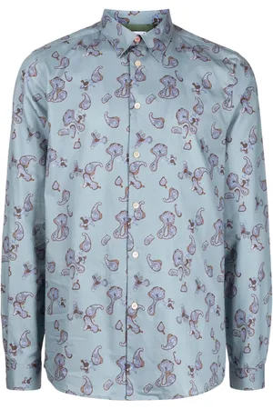 Paul Smith Chemise en coton à imprimé cachemire