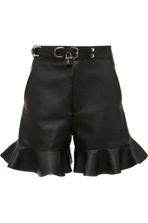 J.W.Anderson Short en cuir à volants
