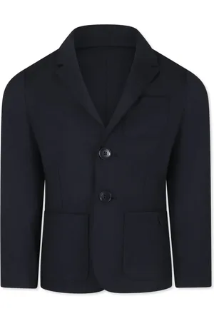 Emporio Armani Veste blazer à logo brodé