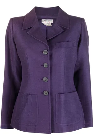 Saint Laurent Veste boutonnée à revers crantés