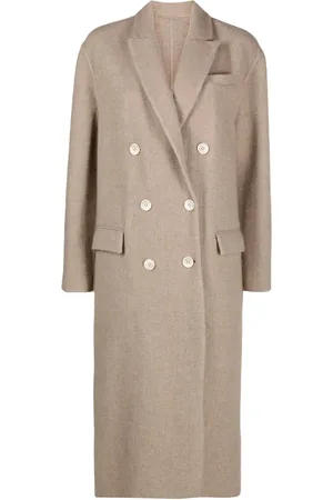 Brunello Cucinelli Manteau en cachemire à boutonnière croisée