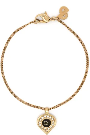 Dior Bracelet à pendentif logo (années 1980)