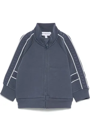 Emporio Armani Sweat zippé à logo embossé