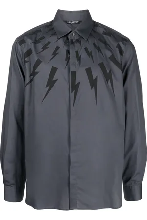 Neil Barrett Chemise en coton à imprimé Thunderbolt