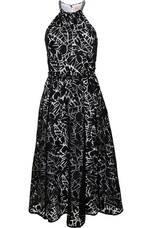 Michael Kors Robe mi-longue ceinturée à broderie anglaise