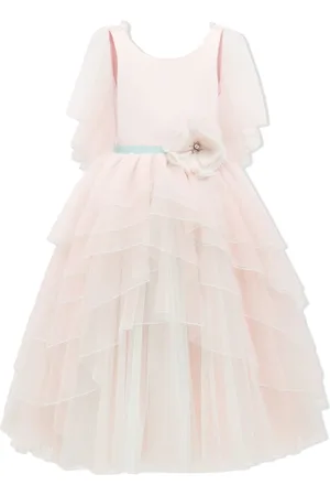 Tulleen Robe en tulle à fleurs appliquées