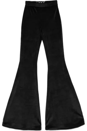 GCDS Pantalon en velours à détail de collier