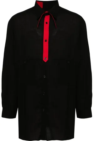 YOHJI YAMAMOTO Chemise à empiècements contrastants