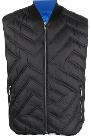 VERSACE Gilet matelassé Greca à fermeture zippée