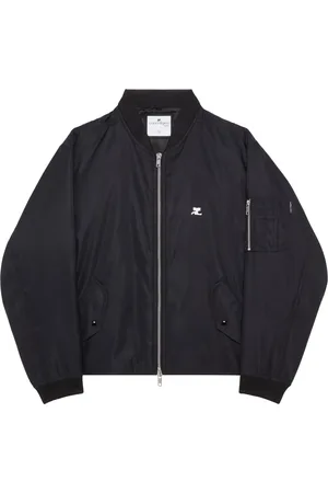 Courrèges Veste bomber à logo brodé
