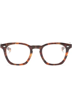 Eyevan 7285 Lunettes de soleil rondes à effet écailles de tortue