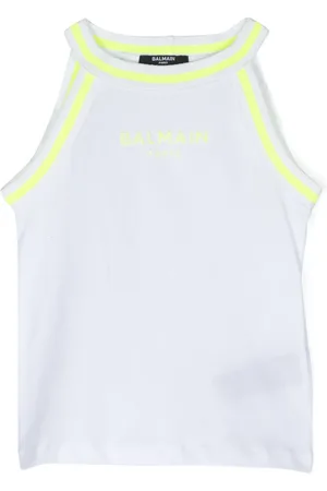Balmain Débardeur en coton à logo imprimé