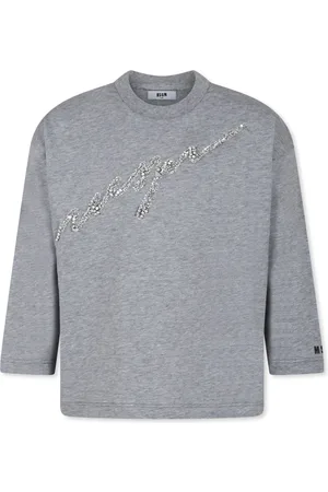 Msgm T-shirt à logo strassé