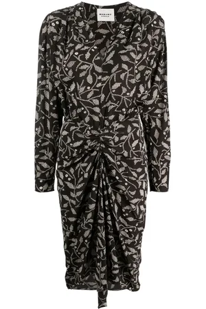 Marant Etoile Robe portefeuille Danalia à coupe mi-longue
