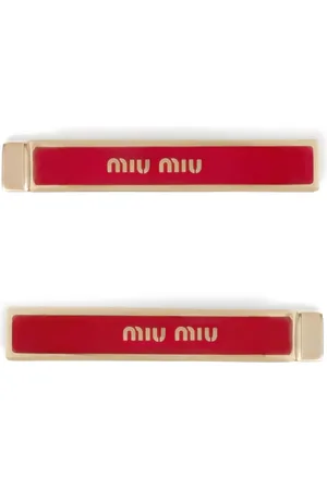 Miu Miu Lot de deux barrette à logo gravé