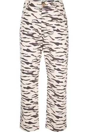REJINA PYO Pantalon imprimé à coupe droite