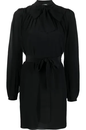 Dsquared2 Robe courte en soie à col lavallière
