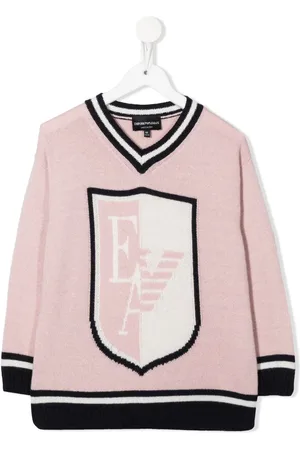 Emporio Armani Pull à logo en intarsia