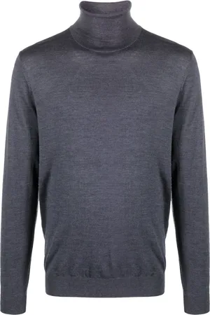 LANEUS Pull en maille fine à col roulé