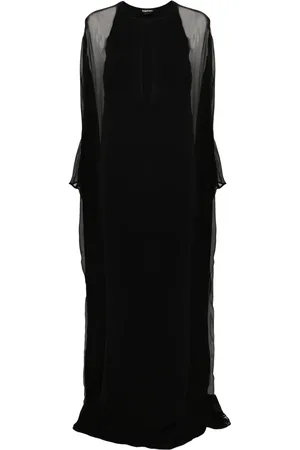Tom Ford Robe longue à empiècements transparents