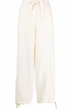 Jil Sander Pantalon droit à taille nouée
